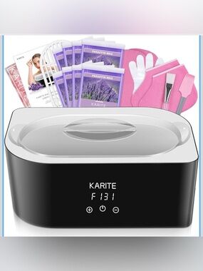 KARITE Paraffin Wax Spa Heater with Pink Gloves & Lavender Packs